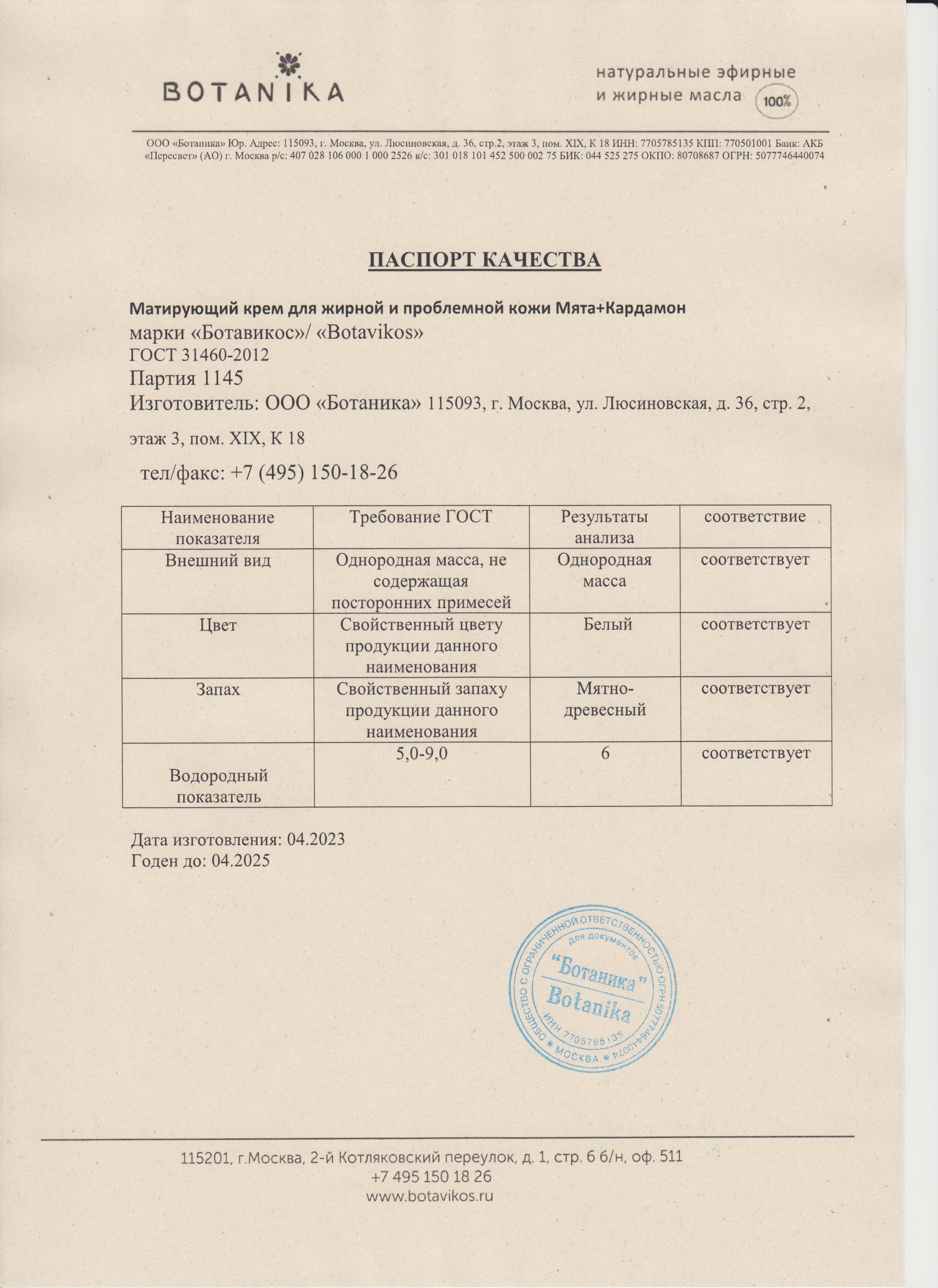 Паспорт №042023